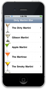 The Dirty iMartini iPhone Drink App