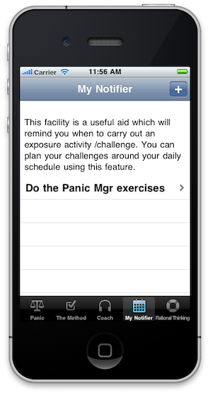 Panic Manager - iPhone Therapy App